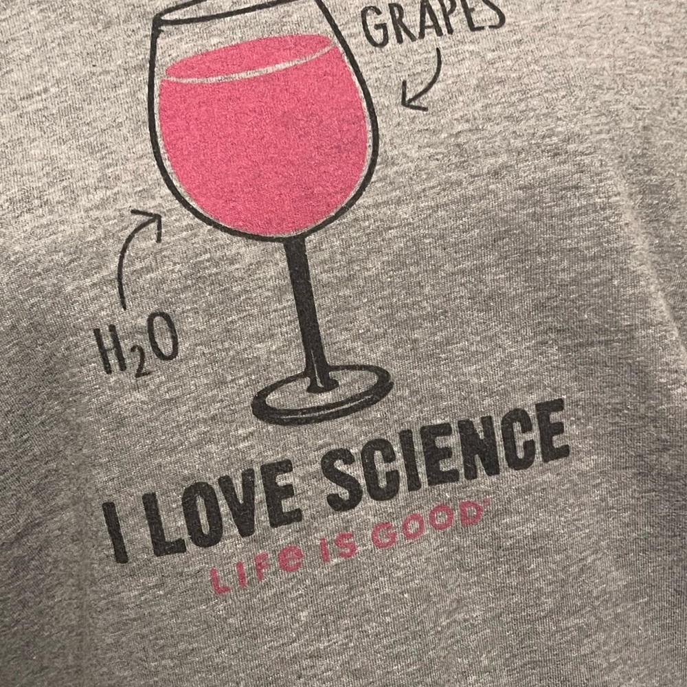 Life Is Good Women's Wine Science Short Sleeve Crusher Vee Tee - Picture 4 of 7
